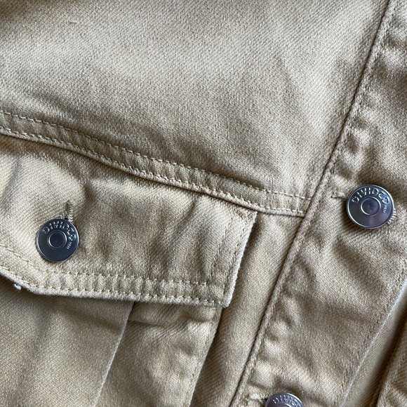 Yellow Crop Denim Jacket - Picture 4 of 5